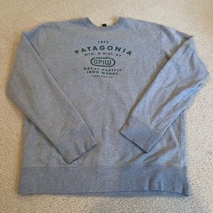 Patagonia Grey Pullover Crewneck Sweatshirt